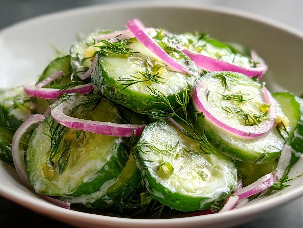Amazing Cucumber Dill Salad: 15 Min Refreshing Recipe