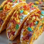 Fruity Pebbles Cheesecake Tacos