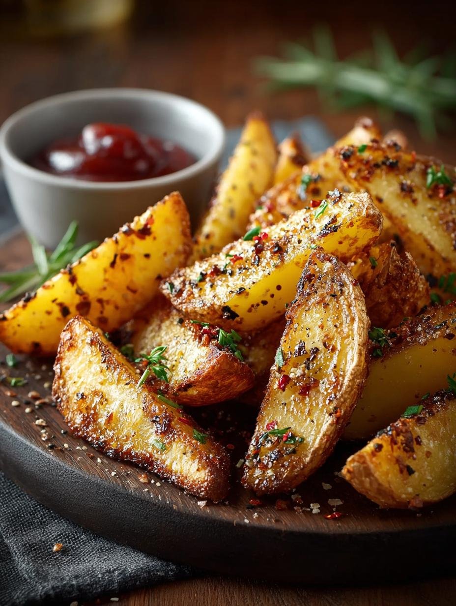 Garlic Butter Potato Wedges