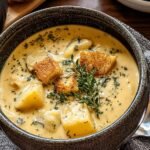 Garlic Herb Potato Soup