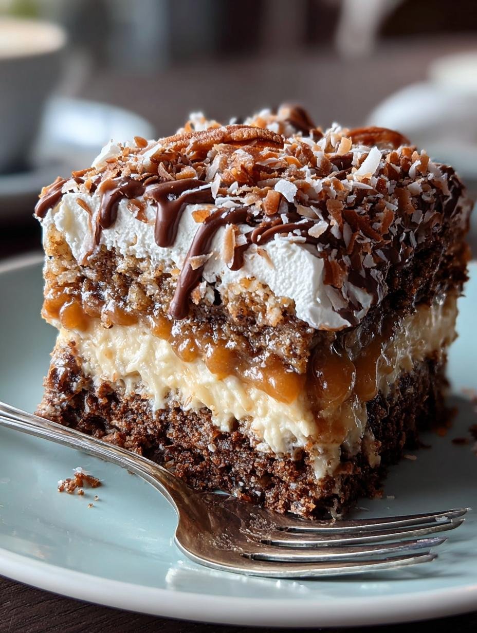 German Chocolate Poke Cake With 1 Amazing Secret