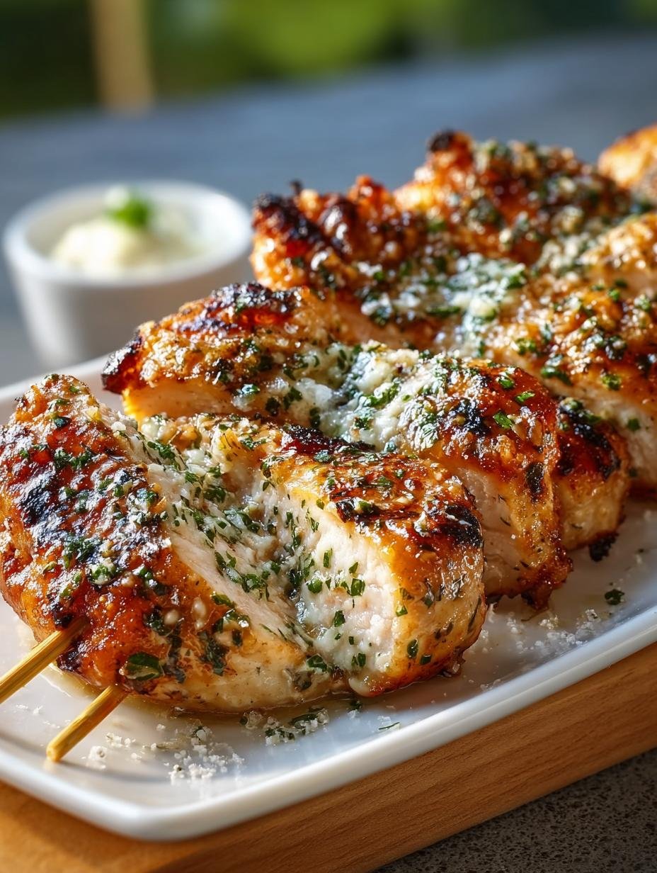 Delicious Grilled Ranch Garlic Parmesan Chicken Skewers - Grilled Ranch Garlic Parmesan - main visual representation