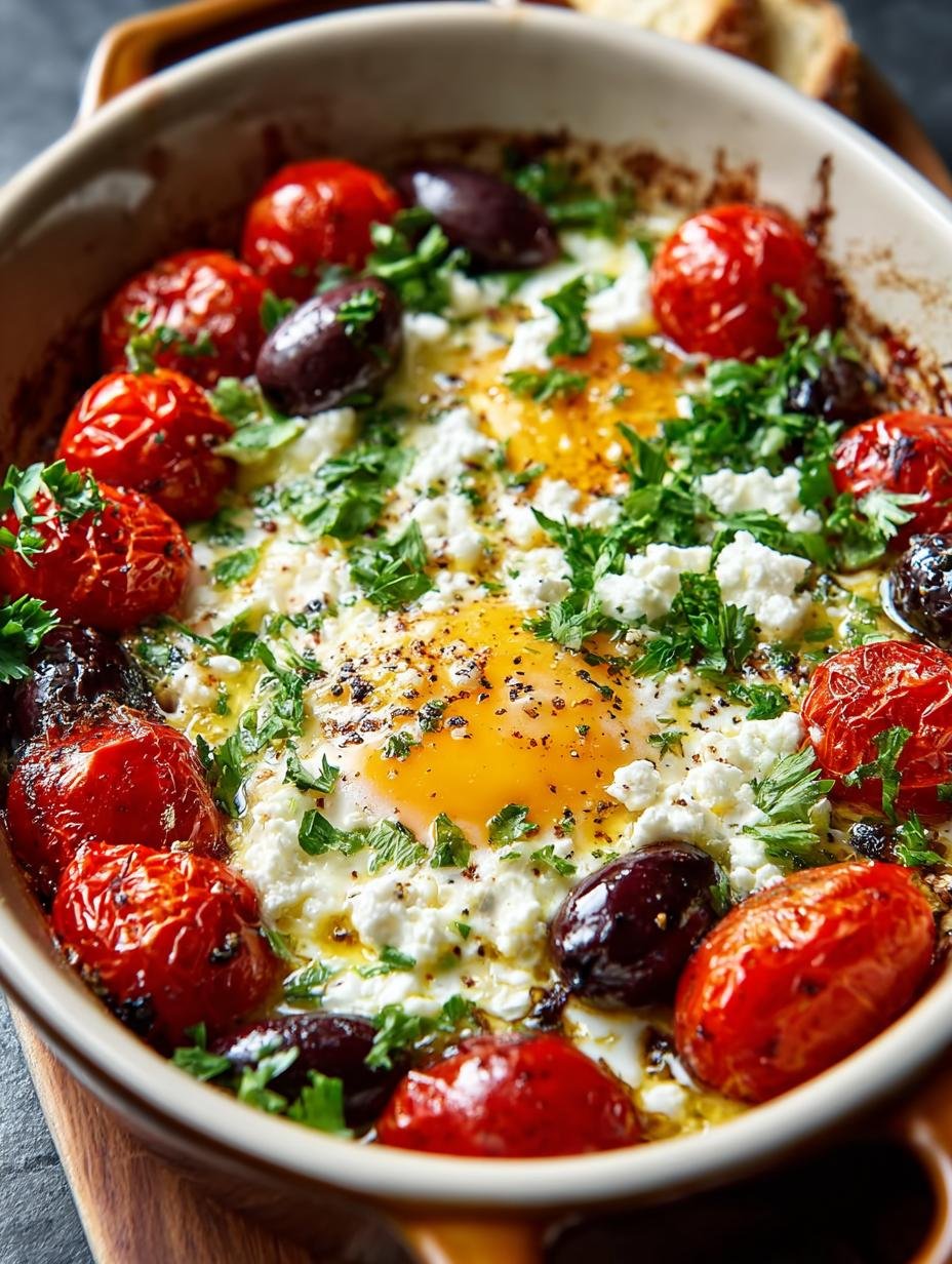 Mediterranean Baked Feta Eggs