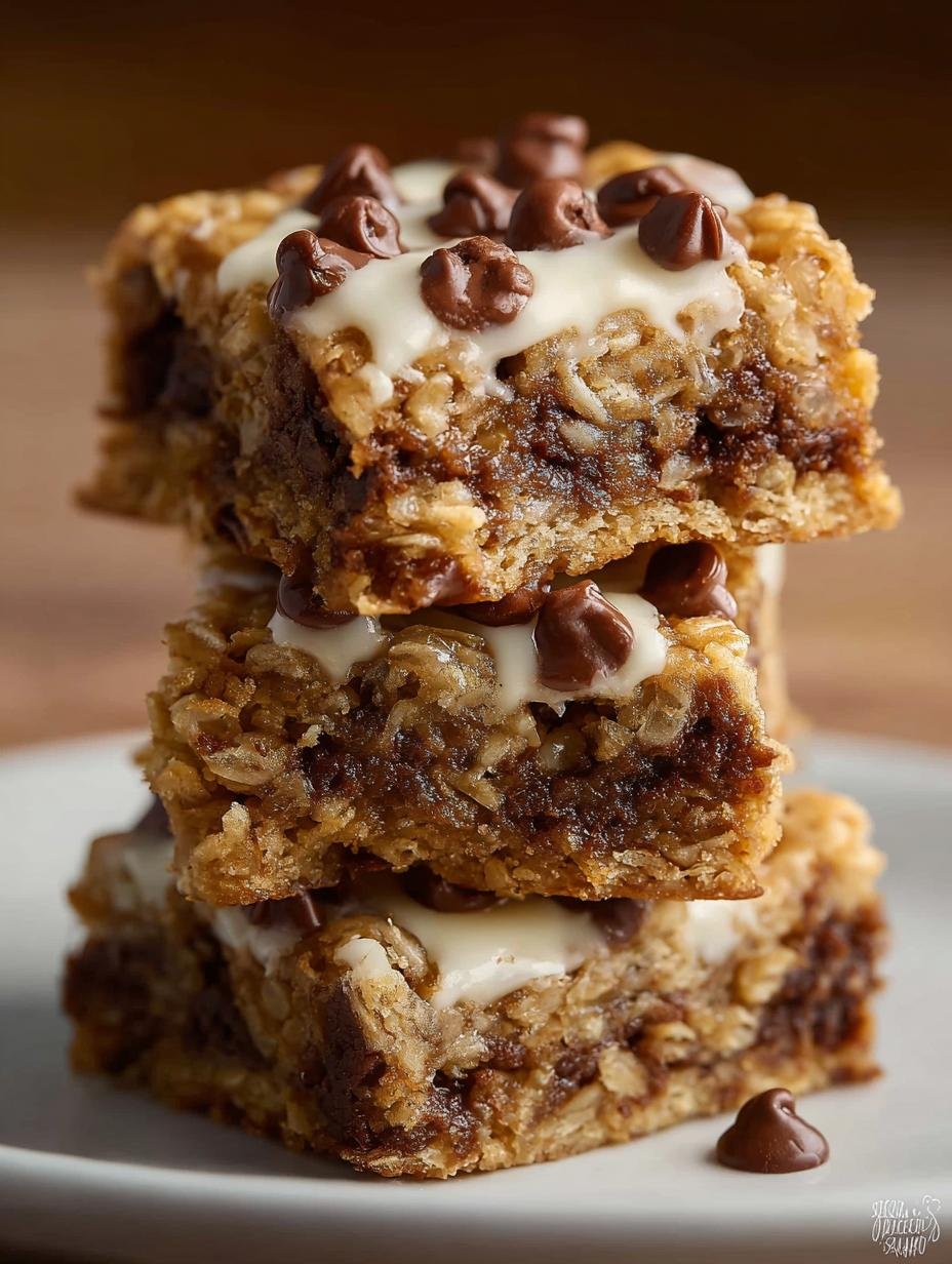 Delicious Oatmeal Chocolate Chip Bars with Frosting - Oatmeal Chocolate Chip Bars - additional detail