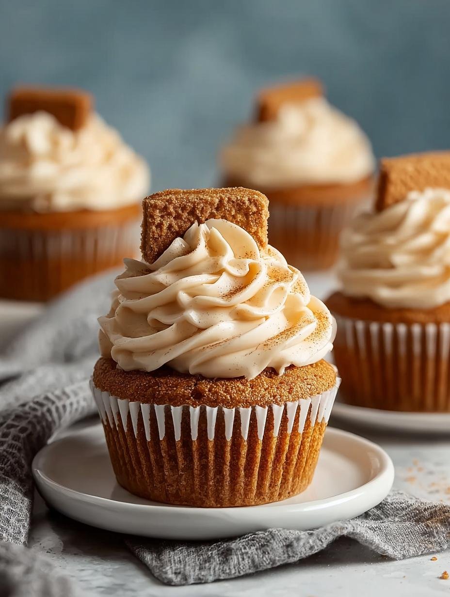 Delicious Pumpkin Biscoff Cupcakes for Fall Celebrations - Pumpkin Biscoff Cupcakes - main visual representation