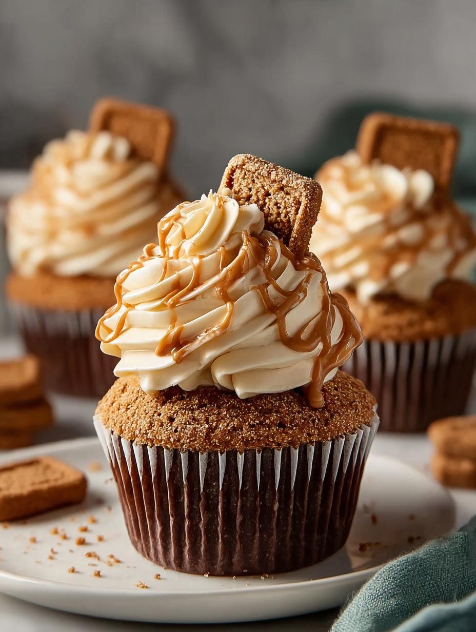 Delicious Pumpkin Biscoff Cupcakes for Fall Celebrations - Pumpkin Biscoff Cupcakes - additional detail
