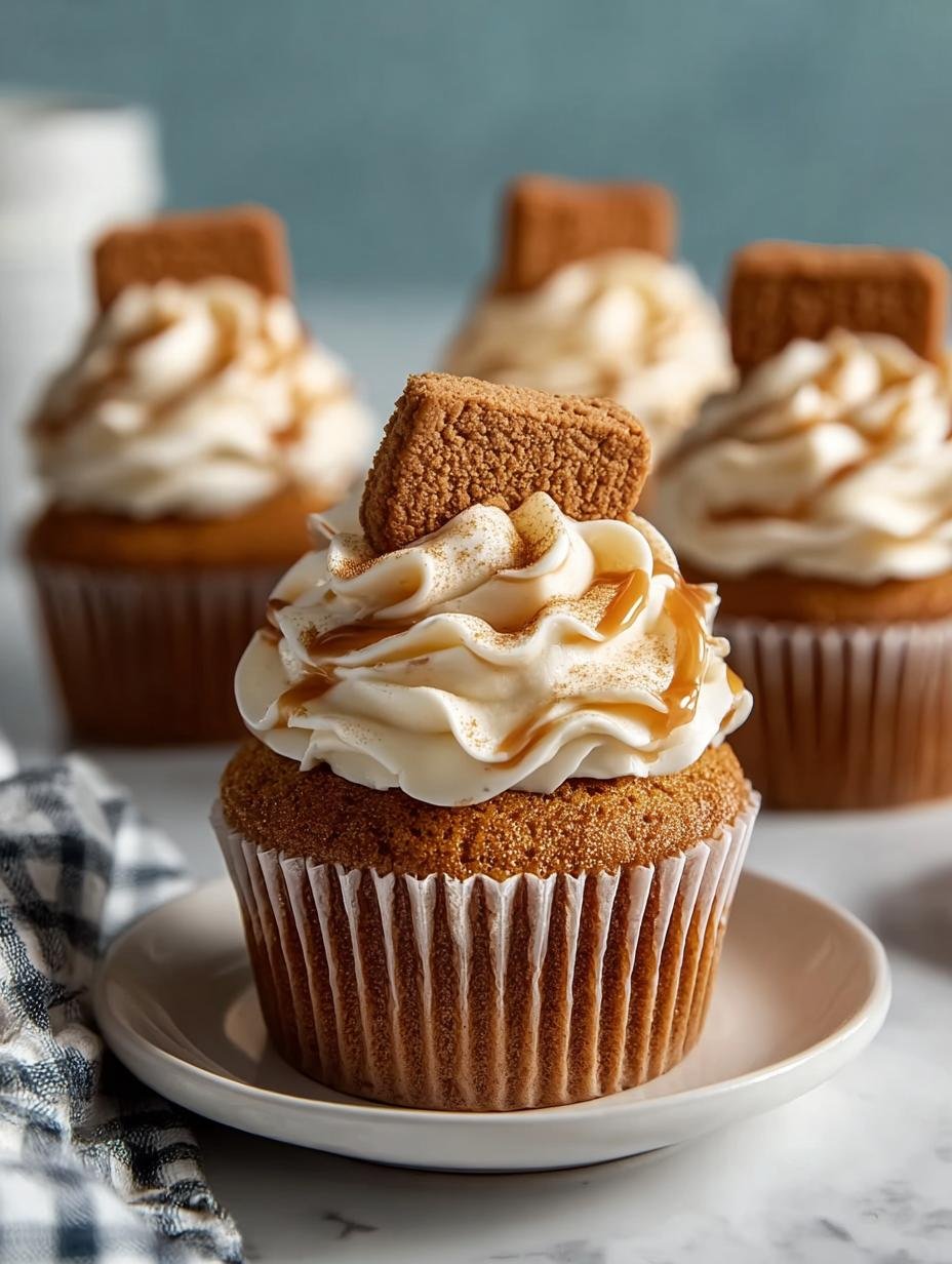 Pumpkin Biscoff Cupcakes