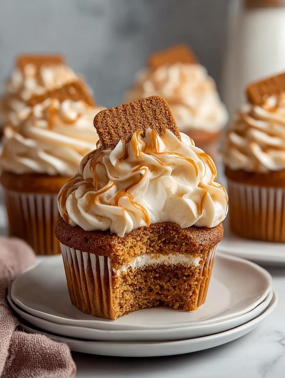 Pumpkin Biscoff Cupcakes with Irresistible Frosting - Pumpkin Biscoff Cupcakes with - additional detail