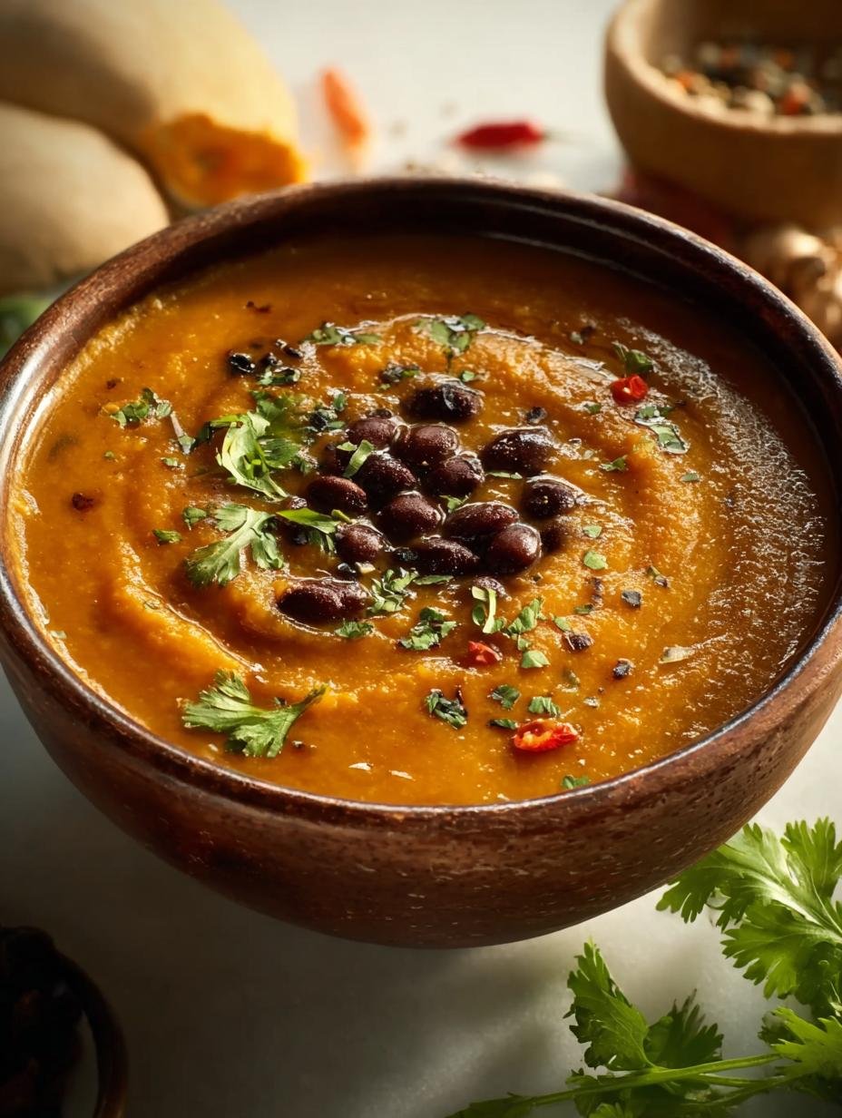 Delicious Pumpkin Black Bean Soup for Cozy Nights - Pumpkin Black Bean Soup - main visual representation