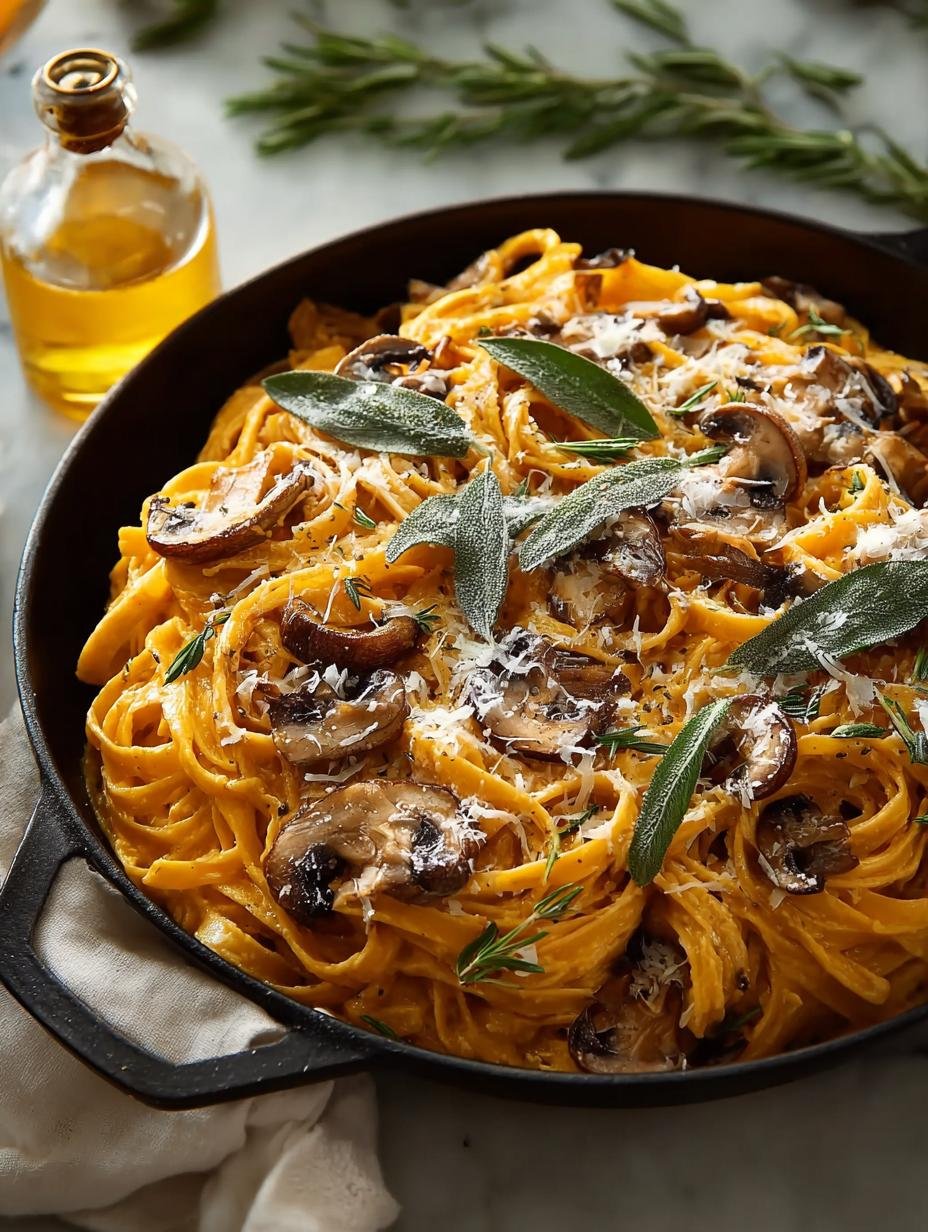 Delicious Pumpkin Pasta with Mushrooms in 30 Minutes - Pumpkin Pasta with Mushrooms - additional detail