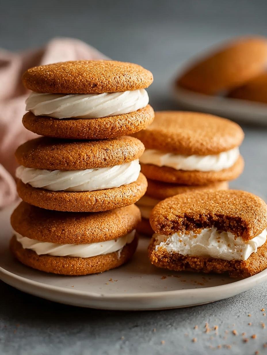 Pumpkin Spice Sandwich Cookies
