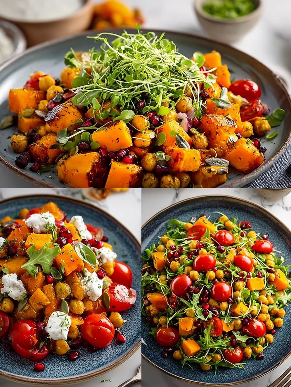 Delicious Roasted Pumpkin Chickpea Salad Recipe - Roasted Pumpkin Chickpea Salad - additional detail