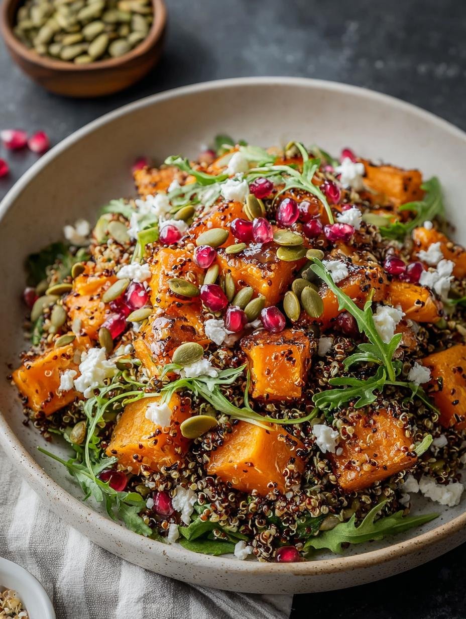 Delicious Roasted Pumpkin Quinoa Salad Recipe for Fall - Roasted Pumpkin Quinoa Salad - main visual representation