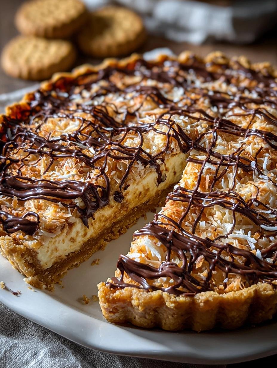 Epic Samoas Cookie Pie: 1 Amazing Dessert! - Samoas Cookie Pie - additional detail