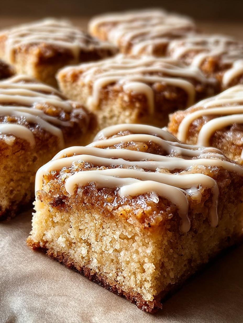 Delicious Soft Baked Maple Donut bars with a sweet maple glaze, ready to be served on a white platter