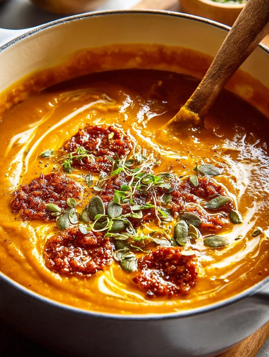 Spicy Chorizo Pumpkin Soup