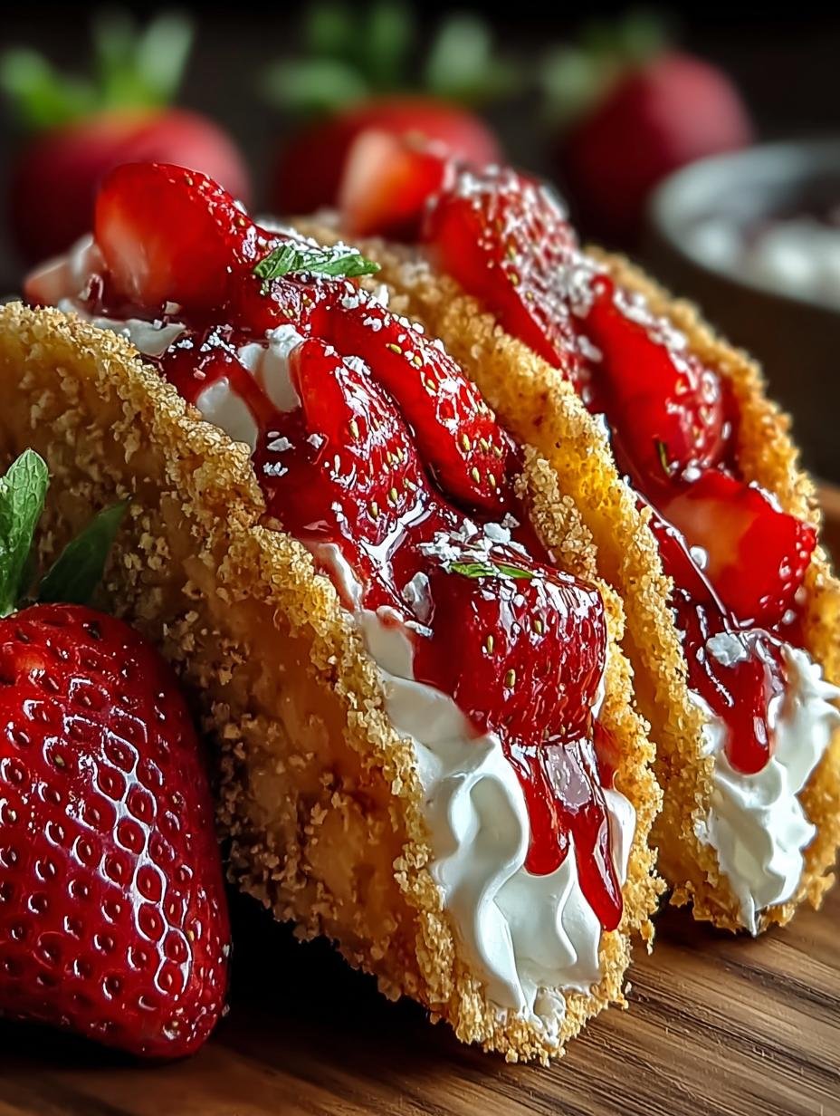 Delicious Strawberry Cheesecake Tacos: 12 Sweet Treats - Strawberry Cheesecake Tacos - additional detail