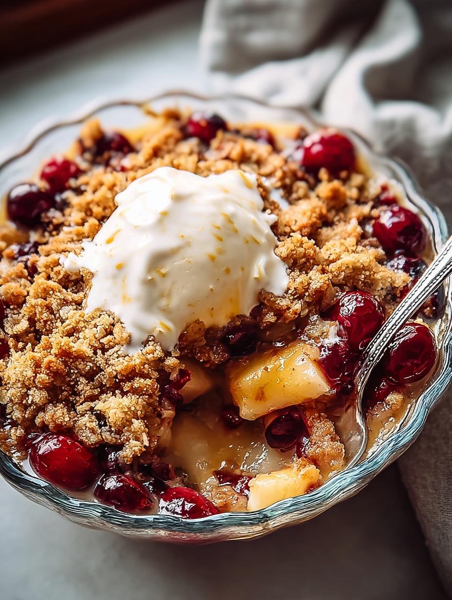 Cozy Apple Cranberry Crisp: 5 Reasons to Fall in Love - Apple Cranberry Crisp - main visual representation