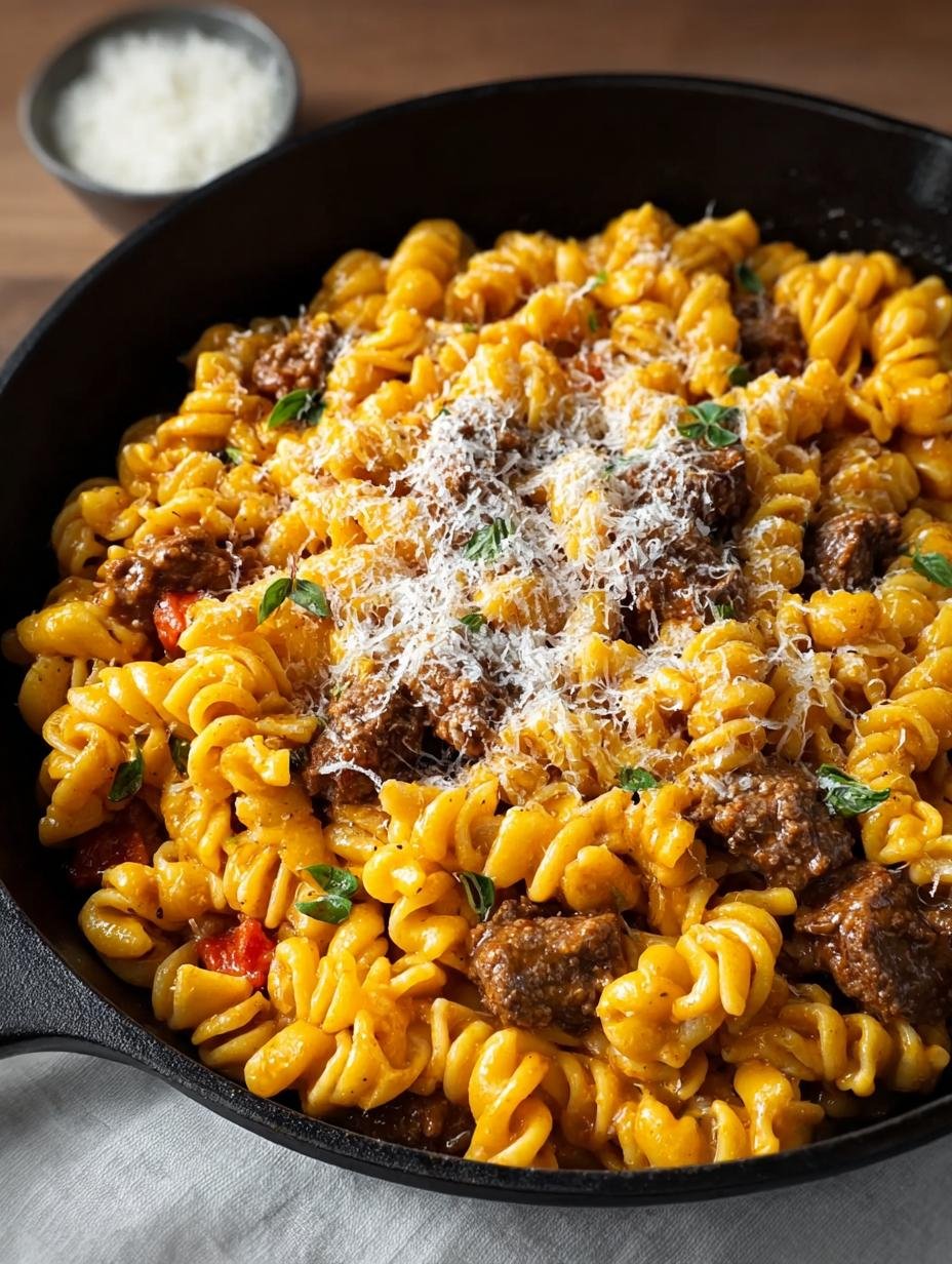 Butternut Squash Beef Pasta