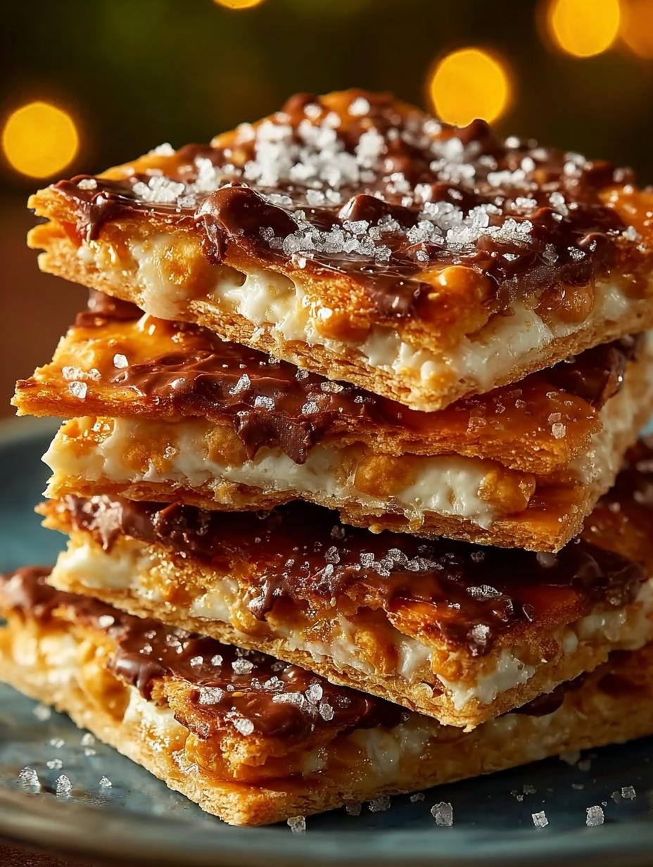 Irresistible Christmas Crack Saltine Cracker fresh from the oven on a cooling rack