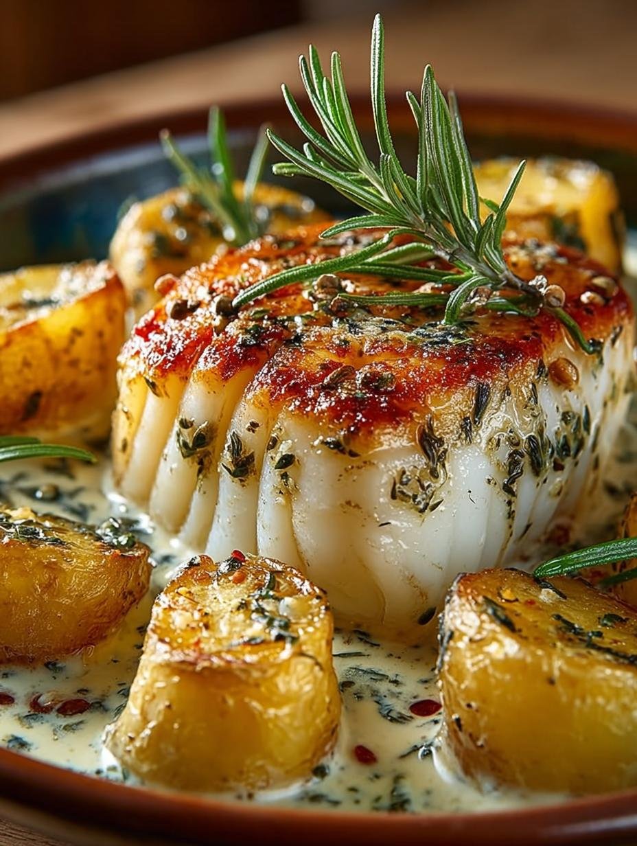 Cod Potatoes Rosemary Cream