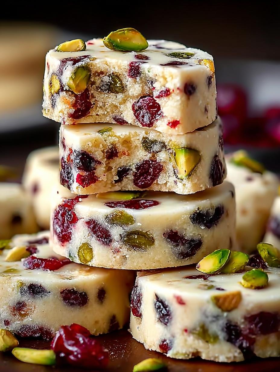 Cranberry Pistachio Shortbread Cookies: A Festive Delight - Cranberry Pistachio Shortbread Cookies - main visual representation