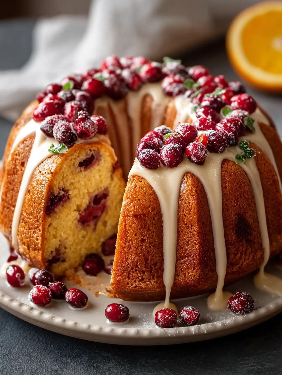 Cranberry Pound Cake with