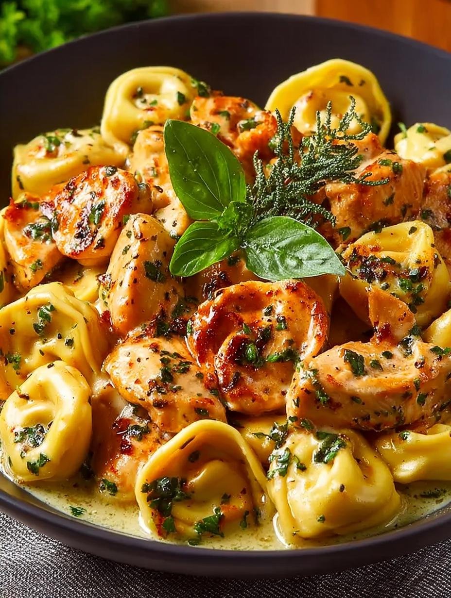 Crockpot Chicken Tortellini