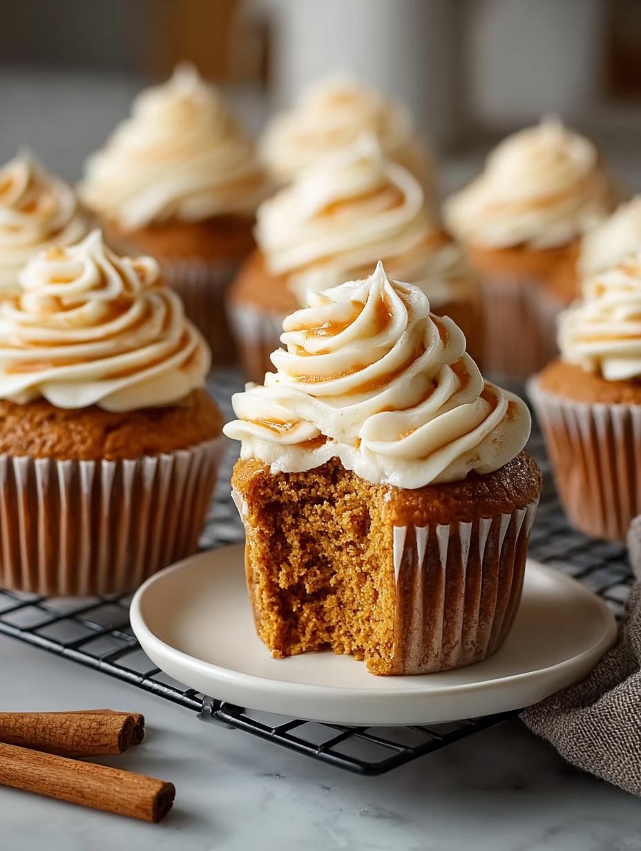 Delicious Maple Pumpkin Cupcakes with Sweet Frosting - Maple Pumpkin Cupcakes - additional detail
