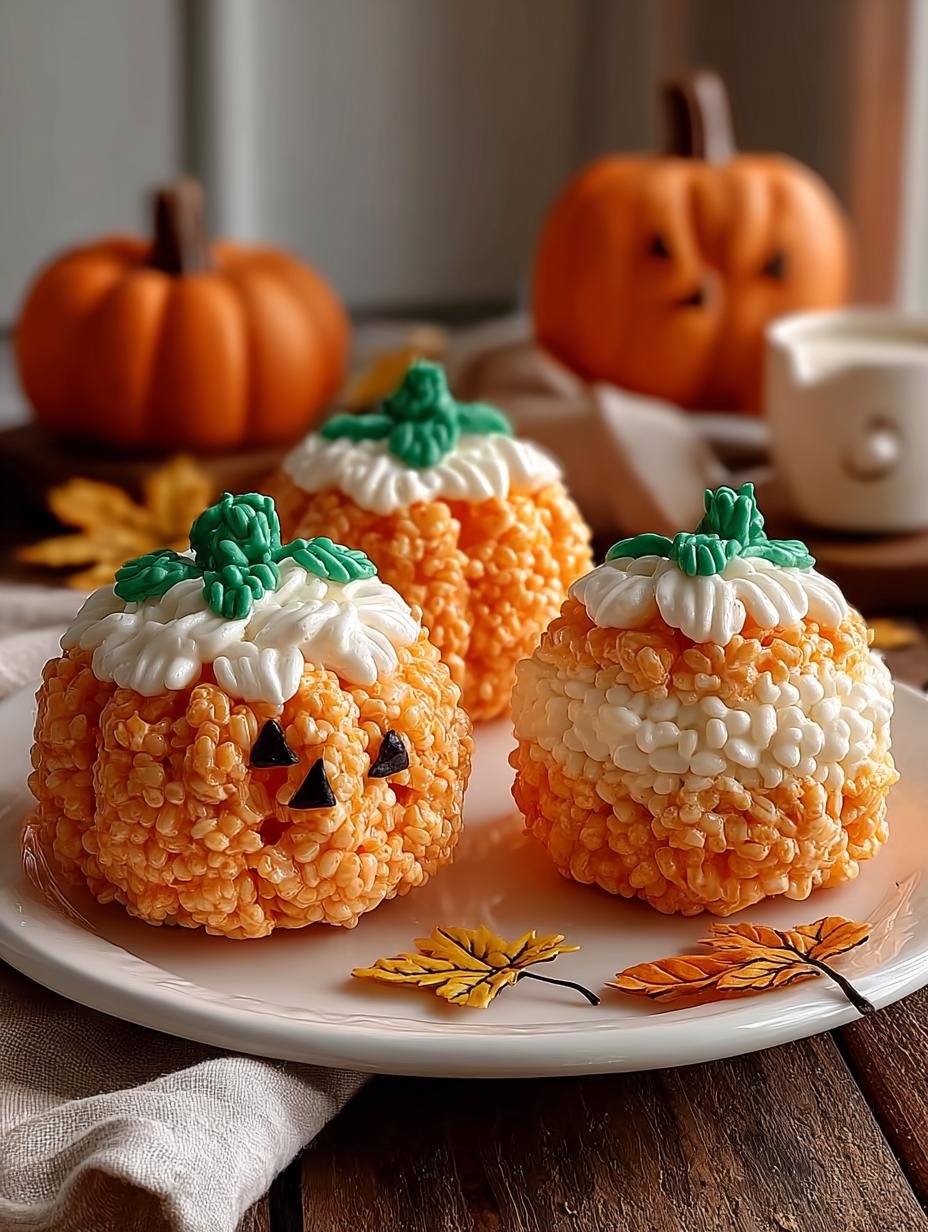 Cute Rice Krispie Pumpkins for a Festive Halloween Treat - Rice Krispie Pumpkins - additional detail