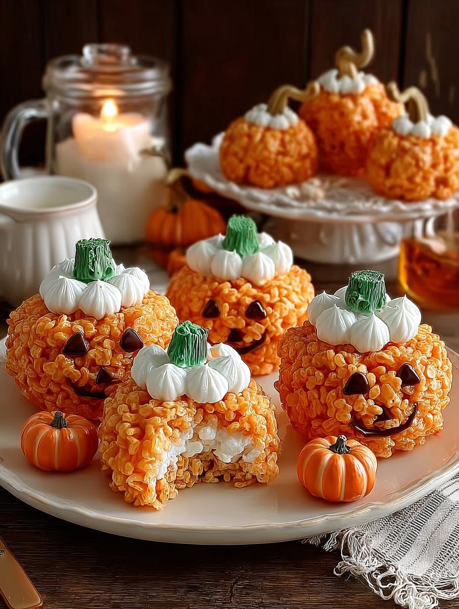 Rice Krispie Pumpkins