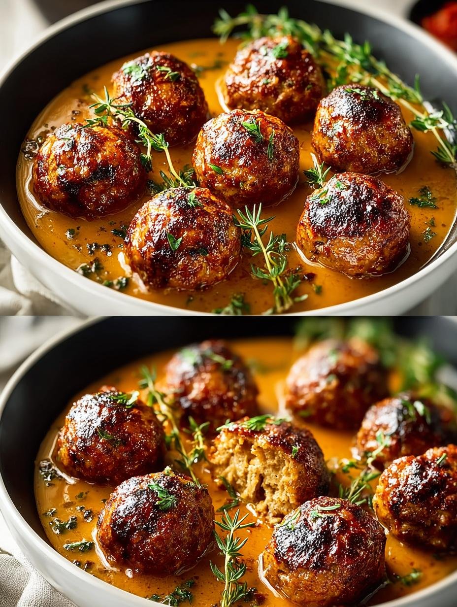 Turkey Meatballs in Maple Mustard Sauce for Cozy Nights - Turkey Meatballs - additional detail