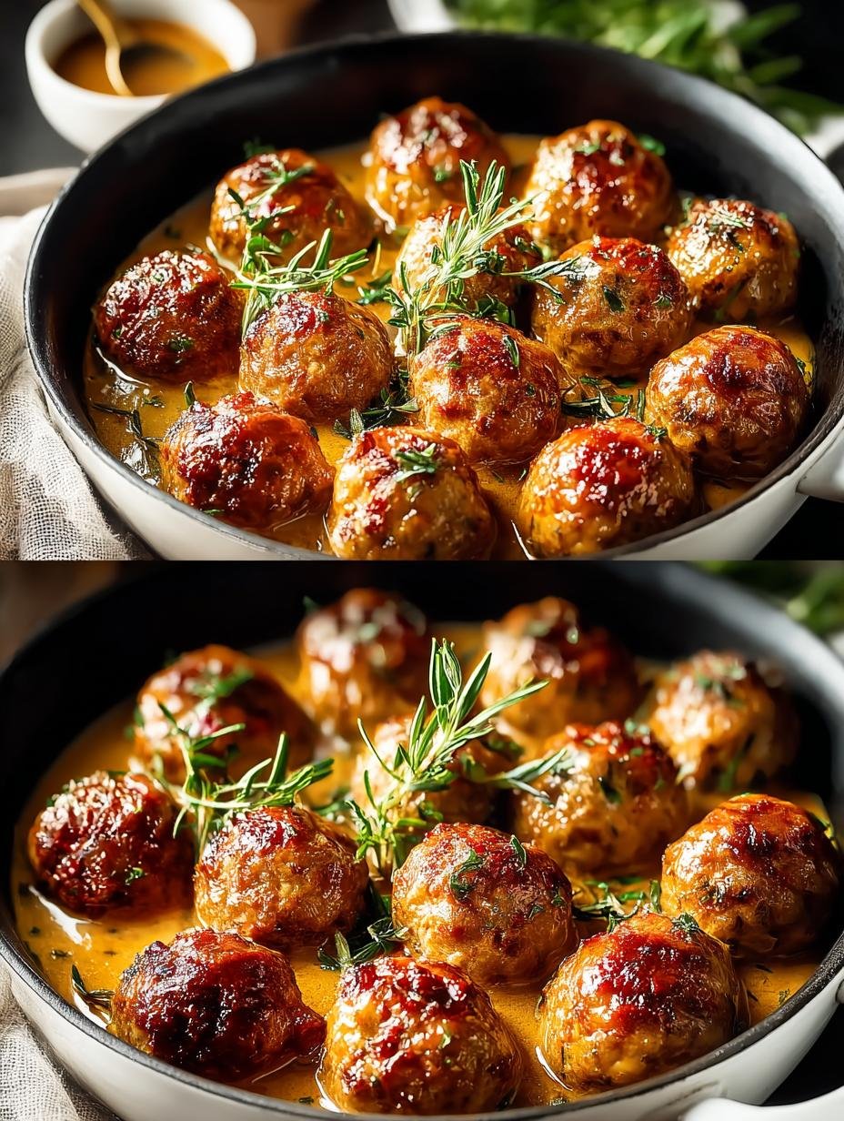 Turkey Meatballs in Maple Mustard Sauce for Cozy Nights - Turkey Meatballs - additional detail