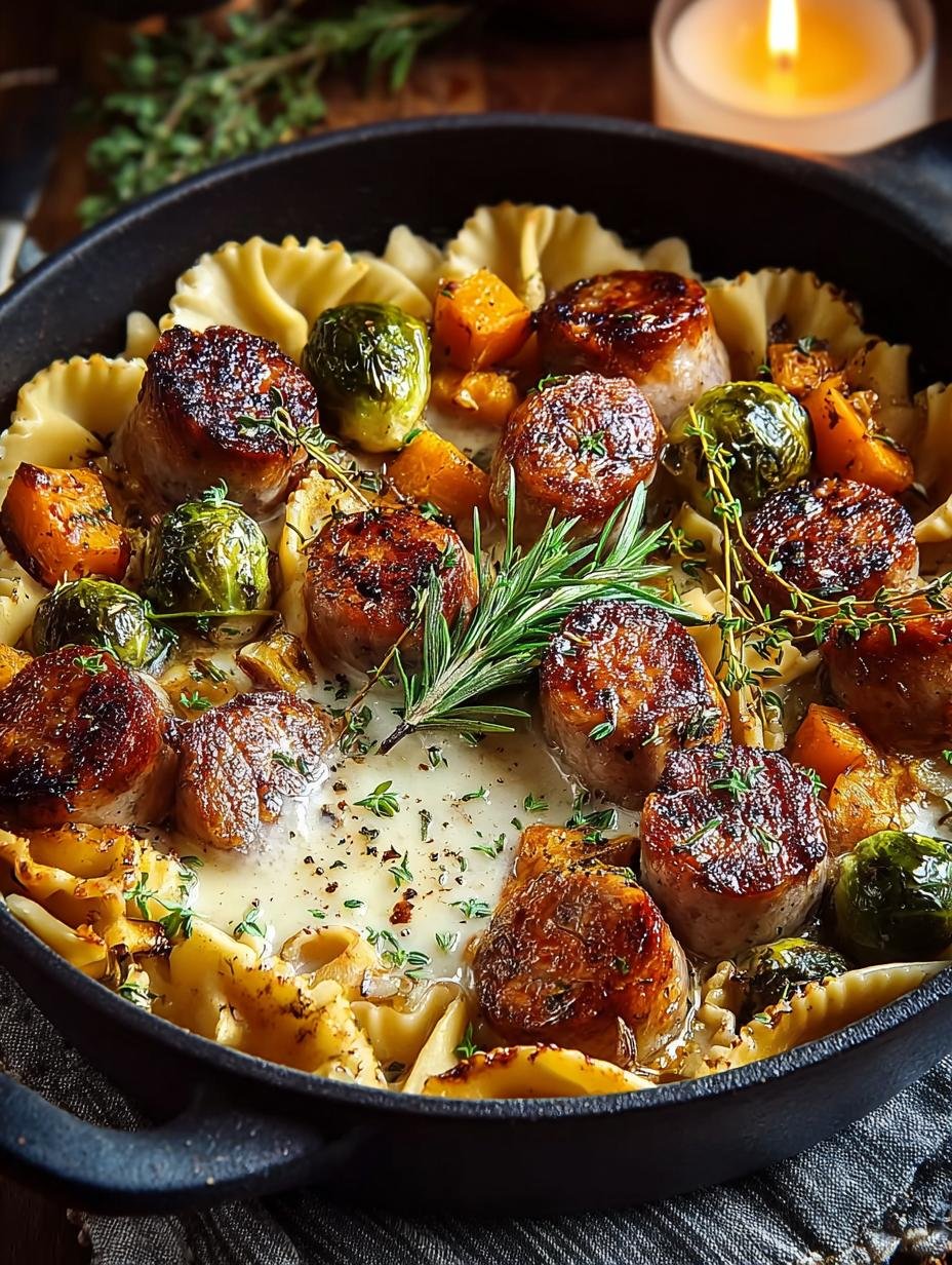 Cozy Autumn Dinner with Sausage and Butternut Squash - Autumn Dinner with Sausage - main visual representation