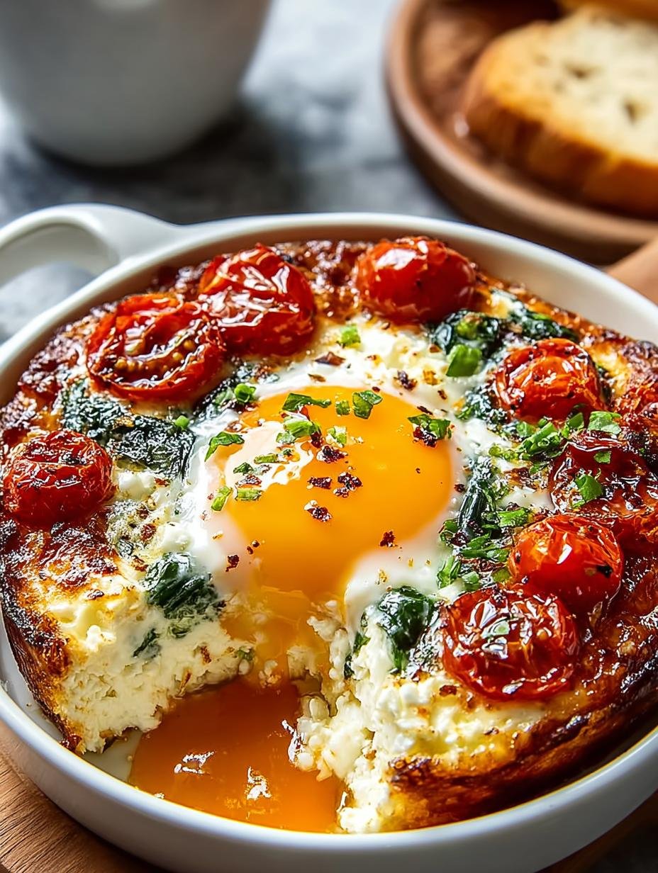 Baked Feta Eggs
