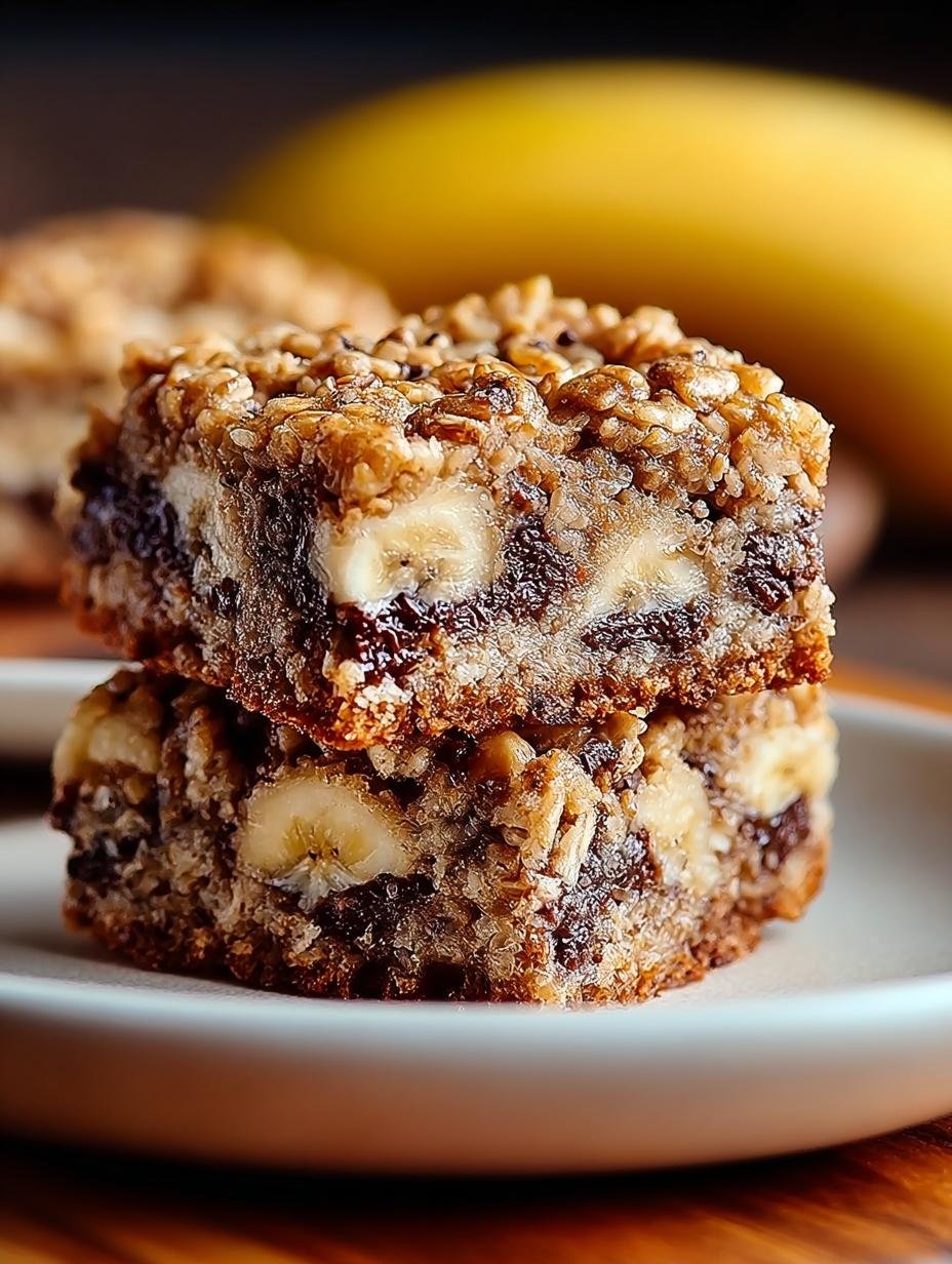 Delicious Banana Oatmeal Bars for Guilt-Free Snacking - Banana Oatmeal Bars - main visual representation