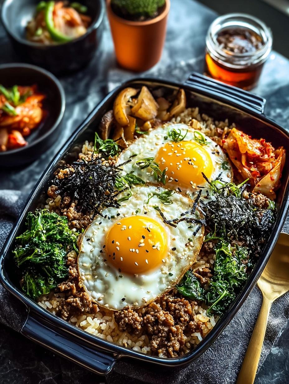 Bibimbap Casserole with Ground