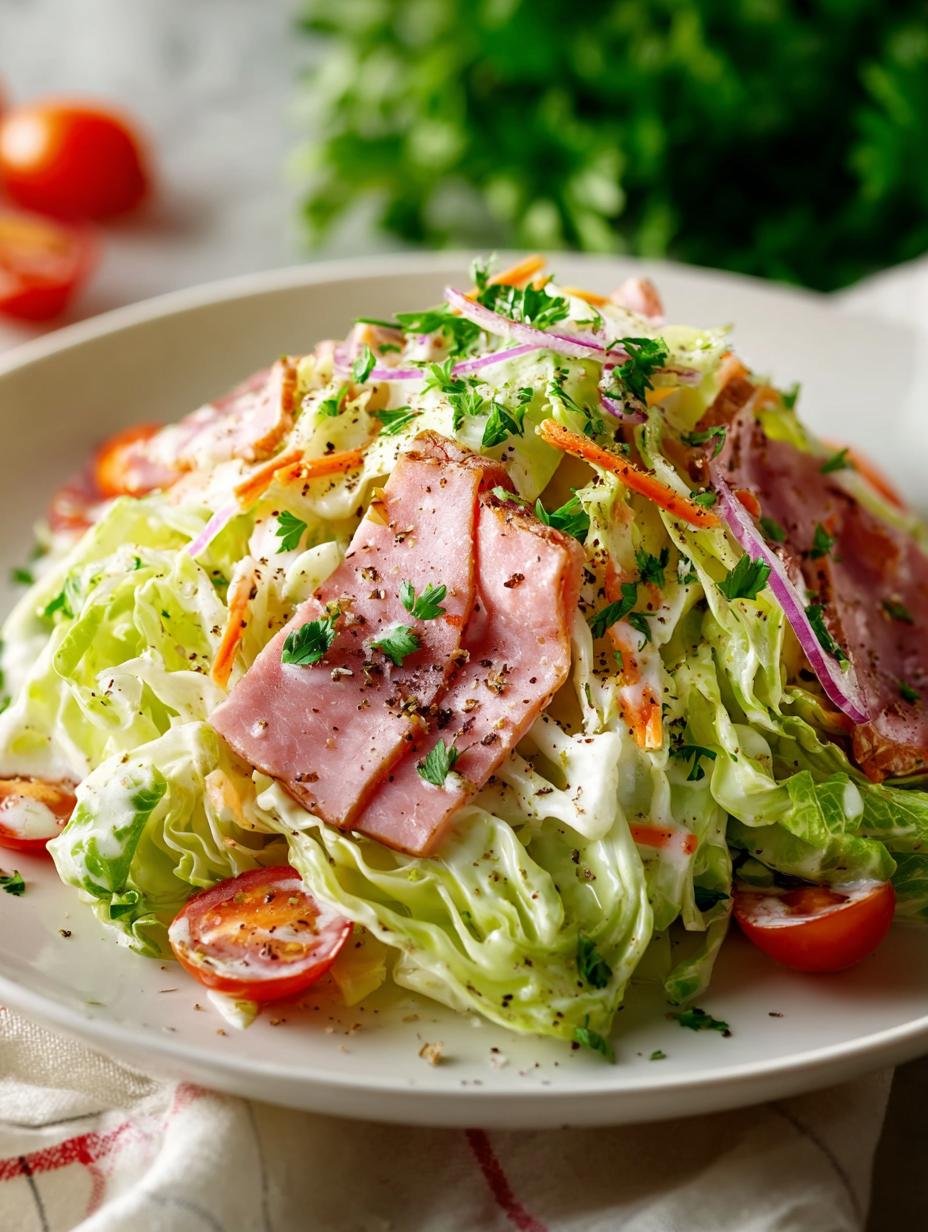 Delicious Cabbage Ham Salad in Just 15 Minutes