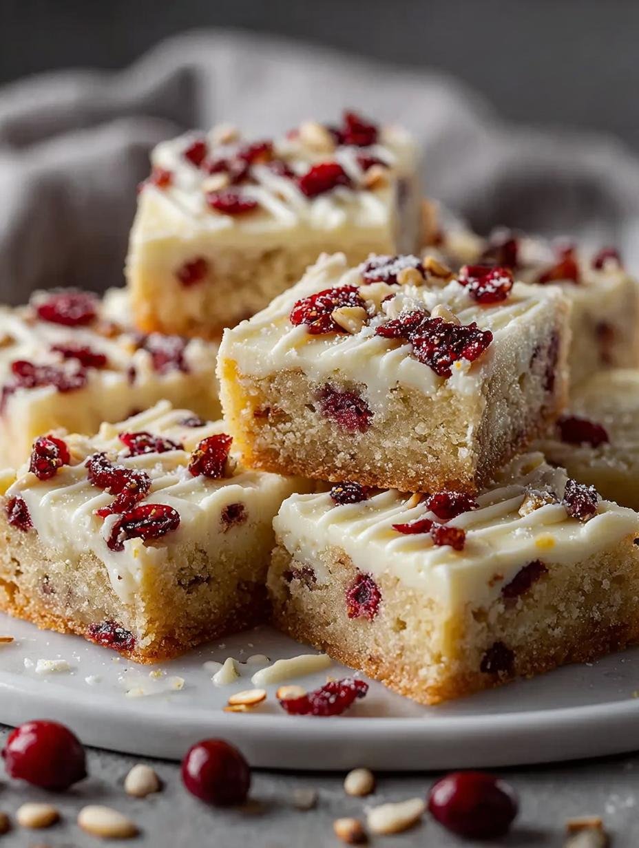 Delicious Cranberry Bliss Bars for the Holidays - Cranberry Bliss Bars - main visual representation