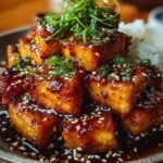 Crispy Honey Garlic Tofu