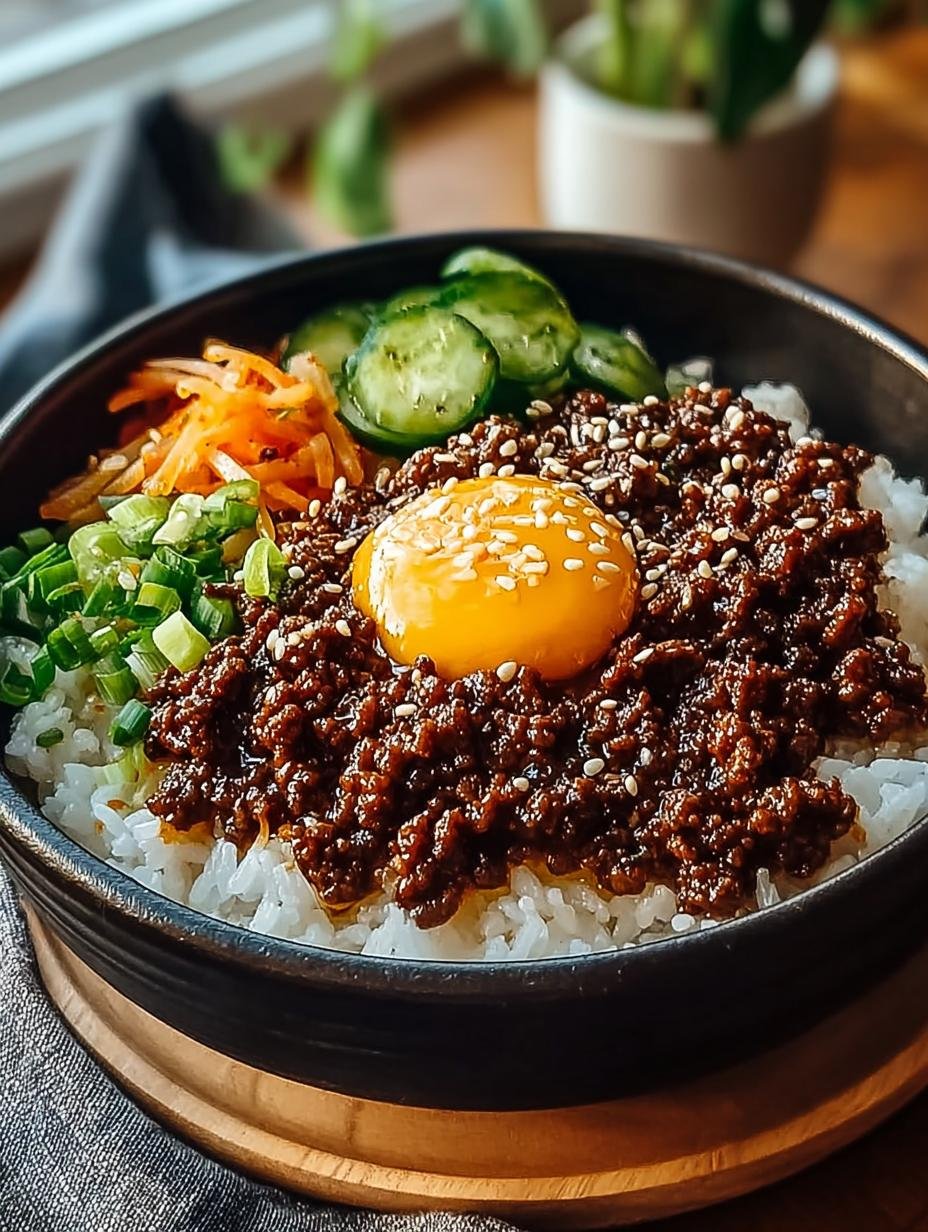 Savory Korean Ground Beef Bowl Recipe in 15 Minutes - Korean Ground Beef Bowl - main visual representation
