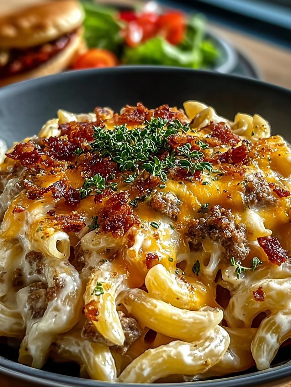 Loaded Cheeseburger Alfredo Pasta: 5 Flavorful Twists - Loaded Cheeseburger Alfredo Pasta - main visual representation