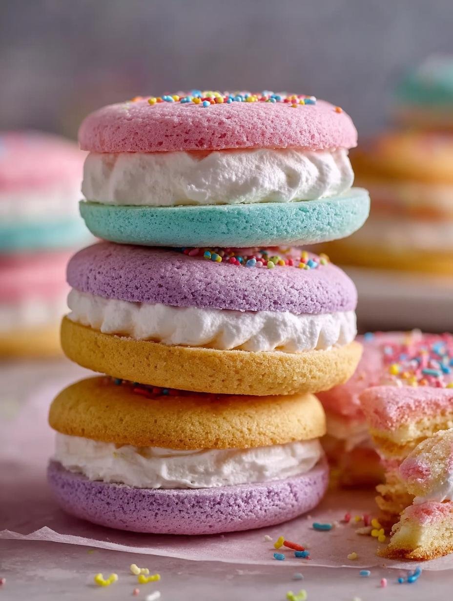 Delightful Pastel Sugar Cookie Sandwiches Recipe - Pastel Sugar Cookie Sandwiches - main visual representation