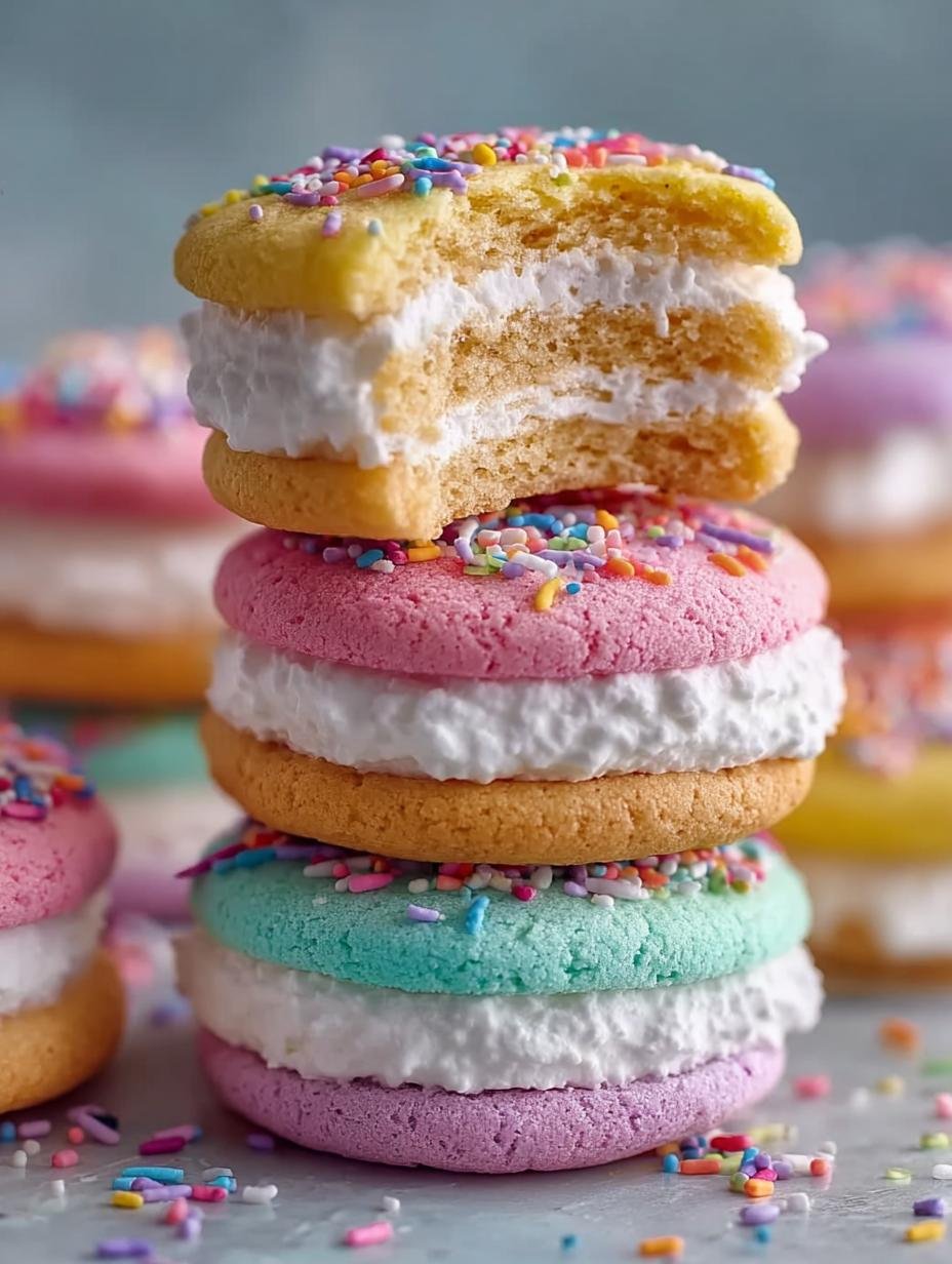 Delightful Pastel Sugar Cookie Sandwiches Recipe - Pastel Sugar Cookie Sandwiches - additional detail