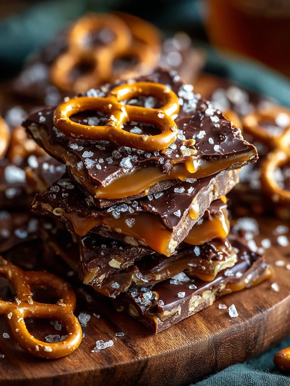 Salted Caramel Pretzel Bark