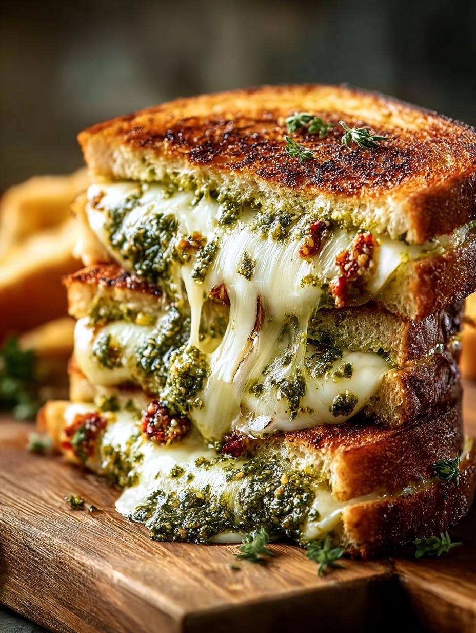 Sourdough Pesto Grilled Cheese: 7 Comforting Layers - Sourdough Pesto Grilled Cheese - additional detail