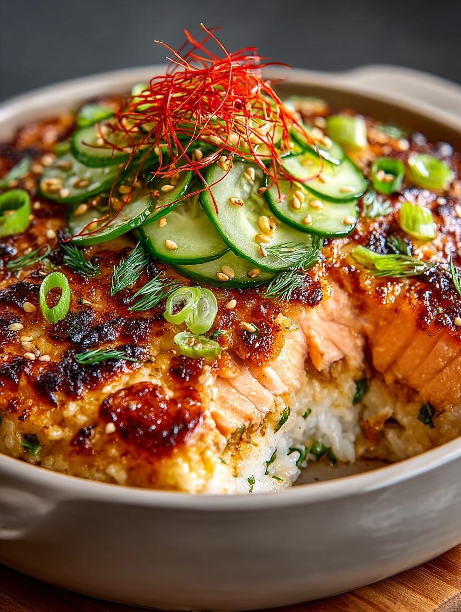 Spicy Salmon Sushi Bake