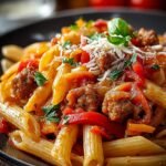Sweet Pepper Sausage Pasta