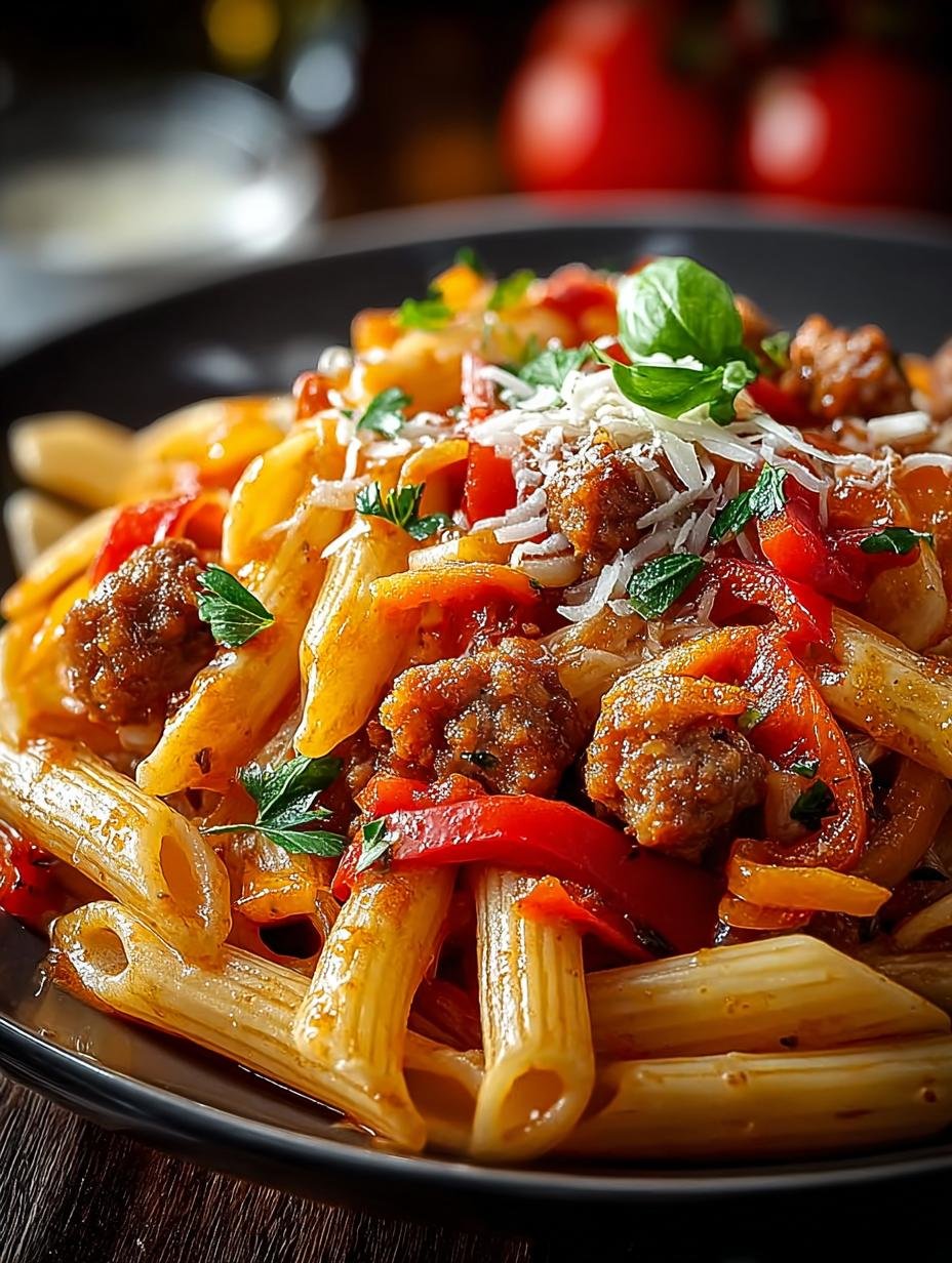 Sweet Pepper Sausage Pasta