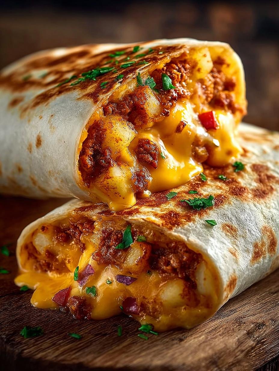 Cheesy Potato Burritos Comfort